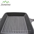 New Pre-seasoned Pan Grill Cast Iron Square Grill Pan